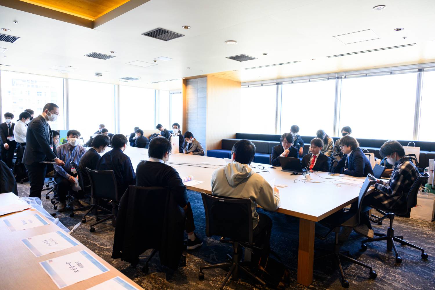 本番直前の入選者控室